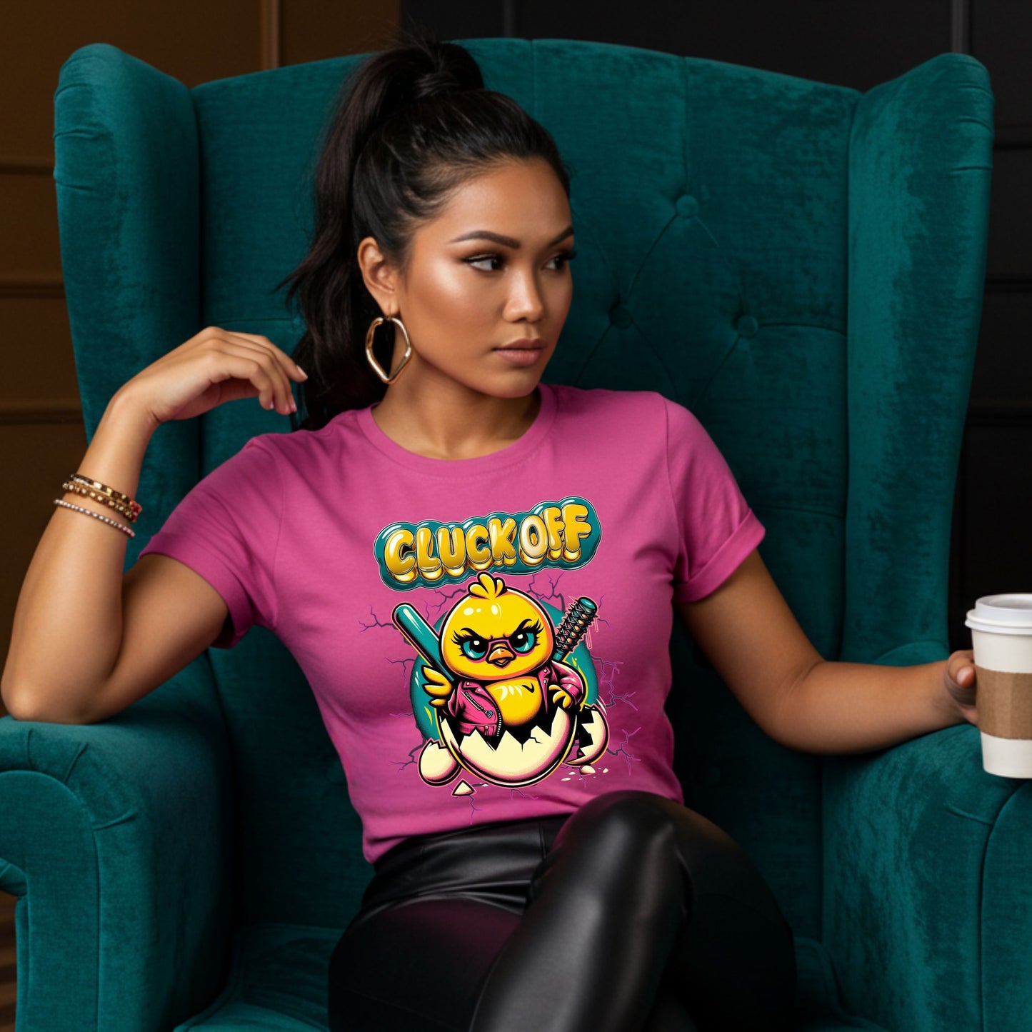 Funny Graphic Tee, Cluck Off Duck Unisex Softstyle T-Shirt