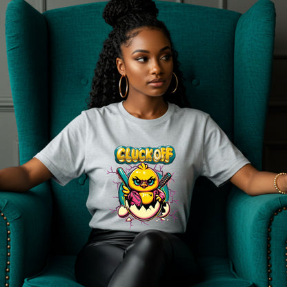 Funny Graphic Tee, Cluck Off Duck Unisex Softstyle T-Shirt