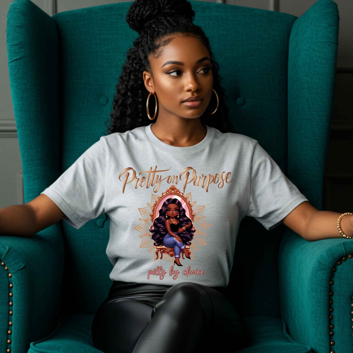 Graphic Tee, Pretty on Purpose, Petty by Choice Womens Shirt