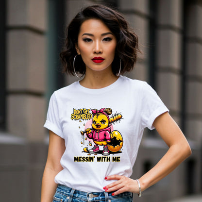 Funny Dont Get Scrambled Chick Shirt, Sarcastic Graphic Tee for Women