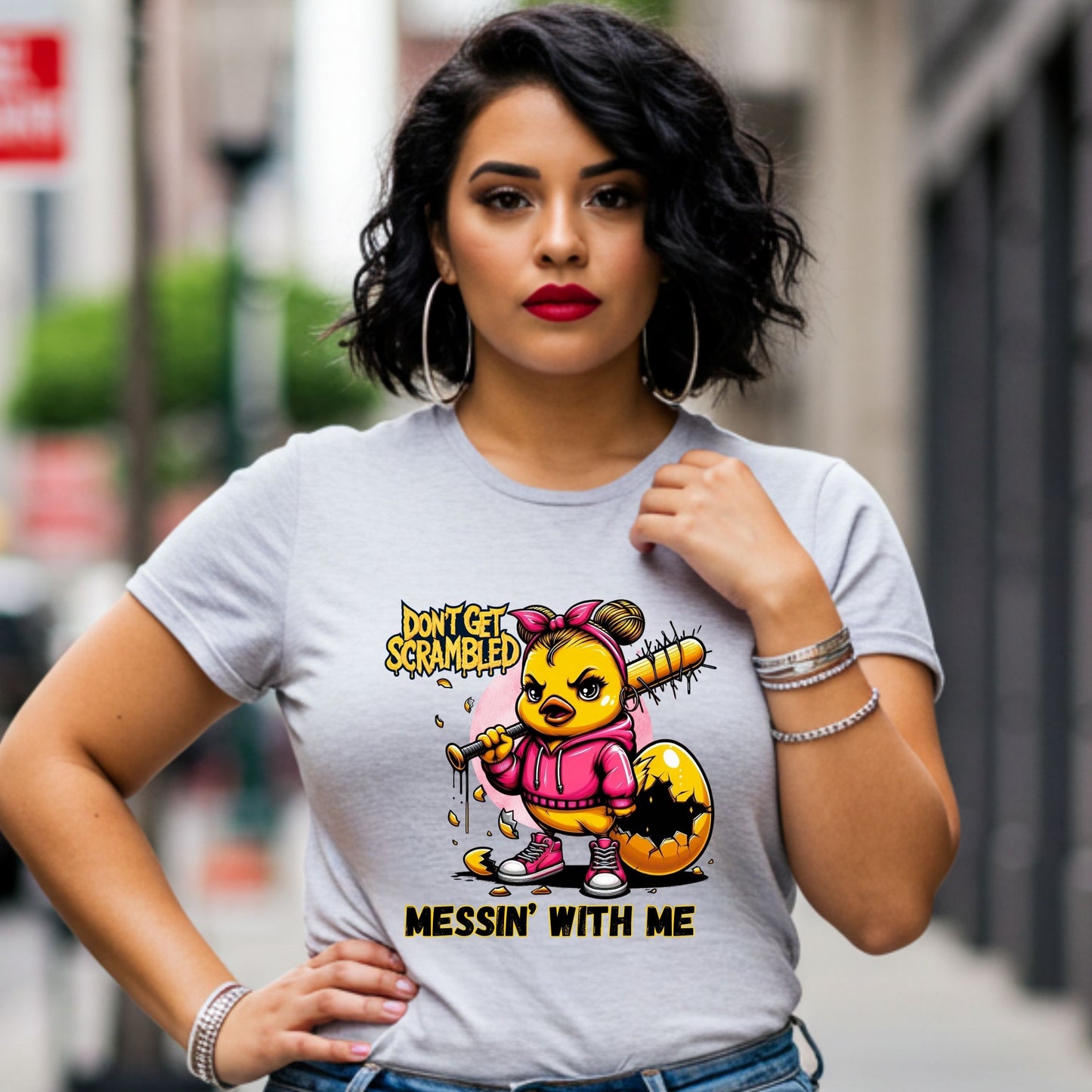 Funny Dont Get Scrambled Chick Shirt, Sarcastic Graphic Tee for Women