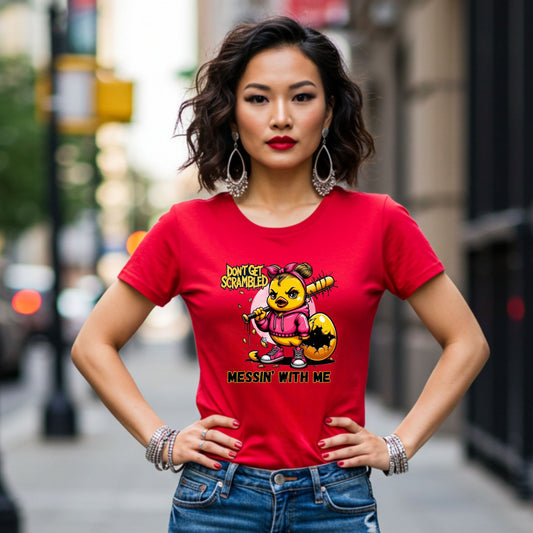 Funny Dont Get Scrambled Chick Shirt, Sarcastic Graphic Tee for Women