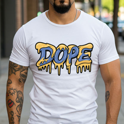 DOPE Drip Lettering Shirt, Bold Graphic Drip Font T-Shirt