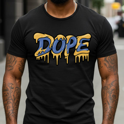 DOPE Drip Lettering Shirt, Bold Graphic Drip Font T-Shirt
