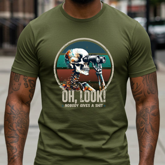 Mens Sarcastic Adult Humor Shirt, Nobody Gives a Shit, Funny Dad Joke Shirt