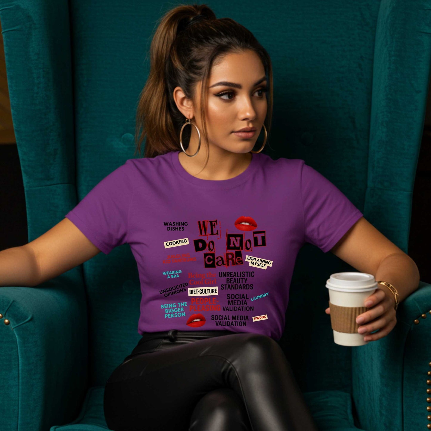 We Do Not Care Shirt, Funny Graphic Tee, Sarcastic Empowerment Statement Shirt