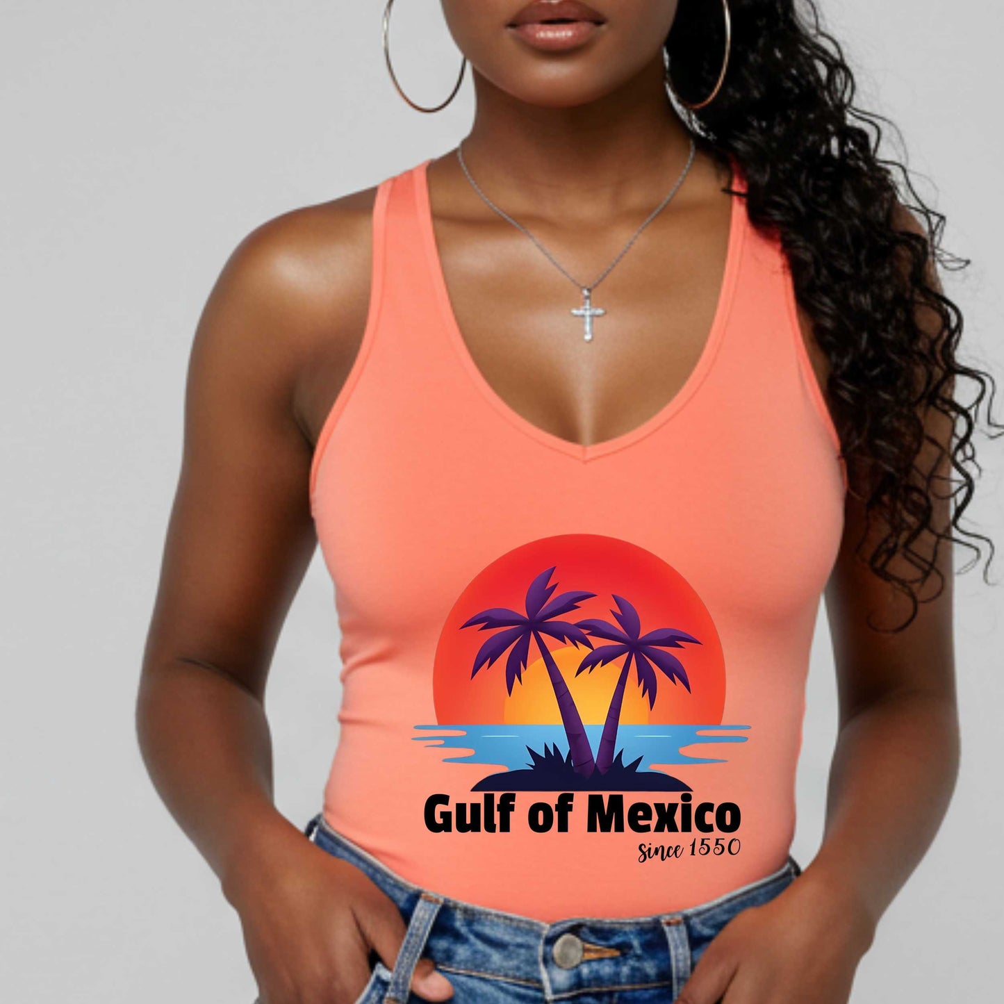 Funny sarcastic shirt, Gulf of Mexico Racerback Tank, Gulf of Mexico
