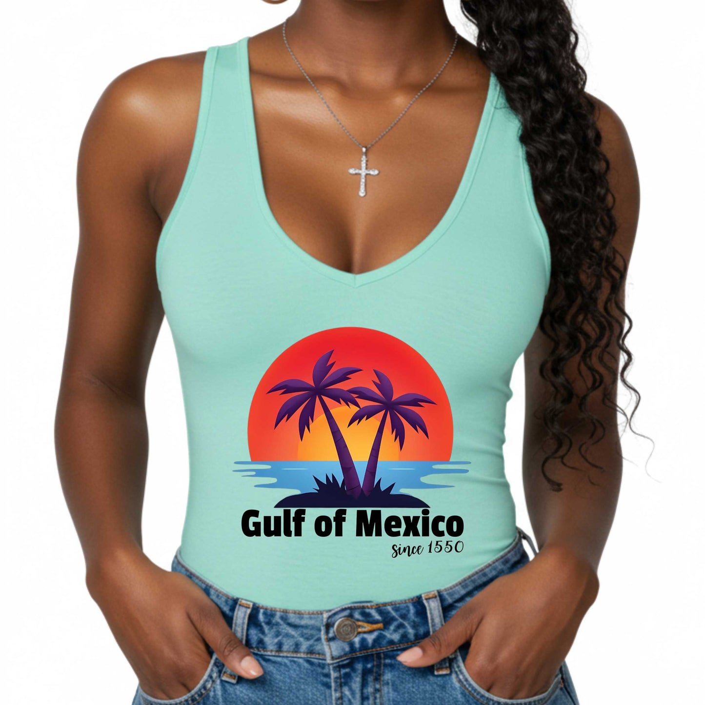 Funny sarcastic shirt, Gulf of Mexico Racerback Tank, Gulf of Mexico