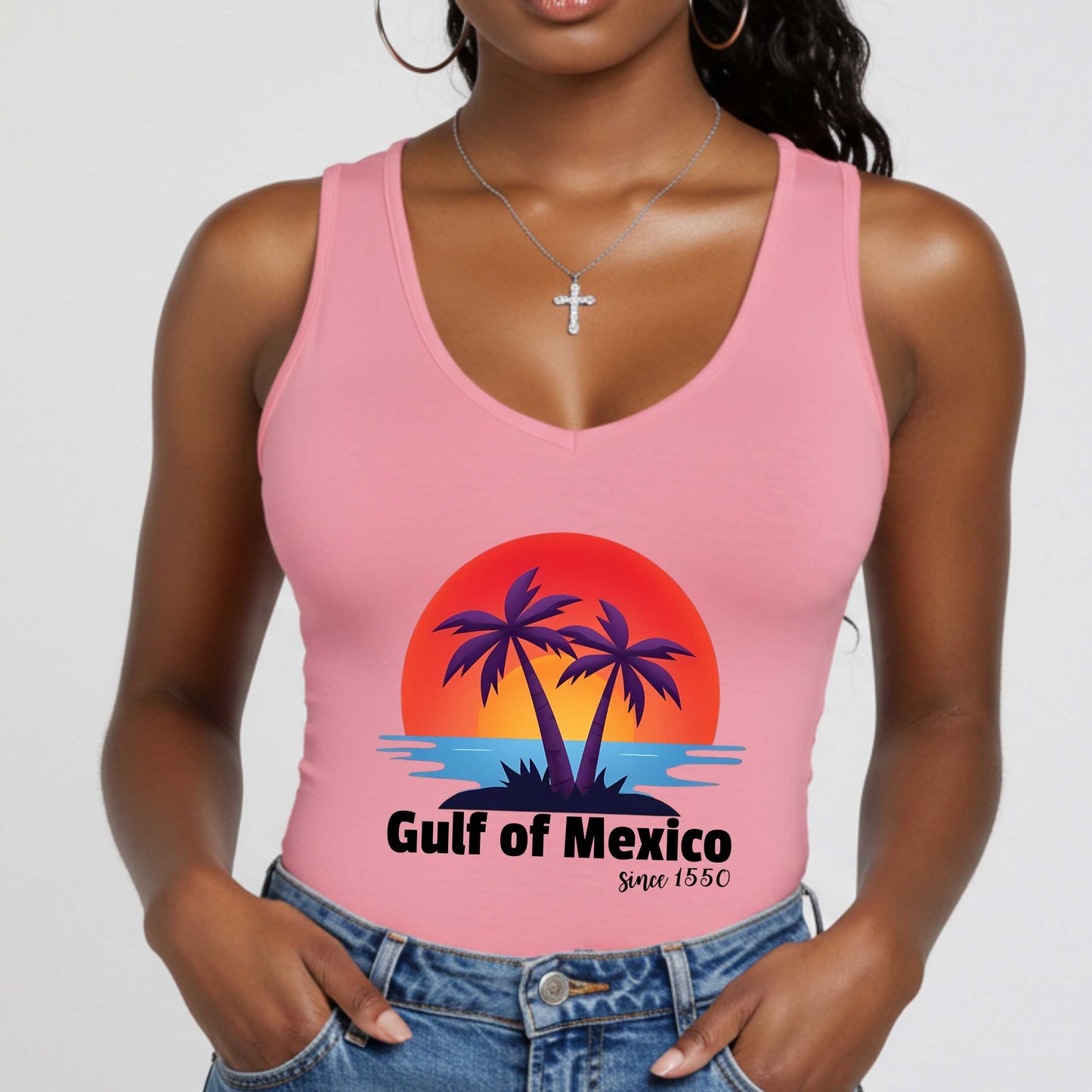 Funny sarcastic shirt, Gulf of Mexico Racerback Tank, Gulf of Mexico