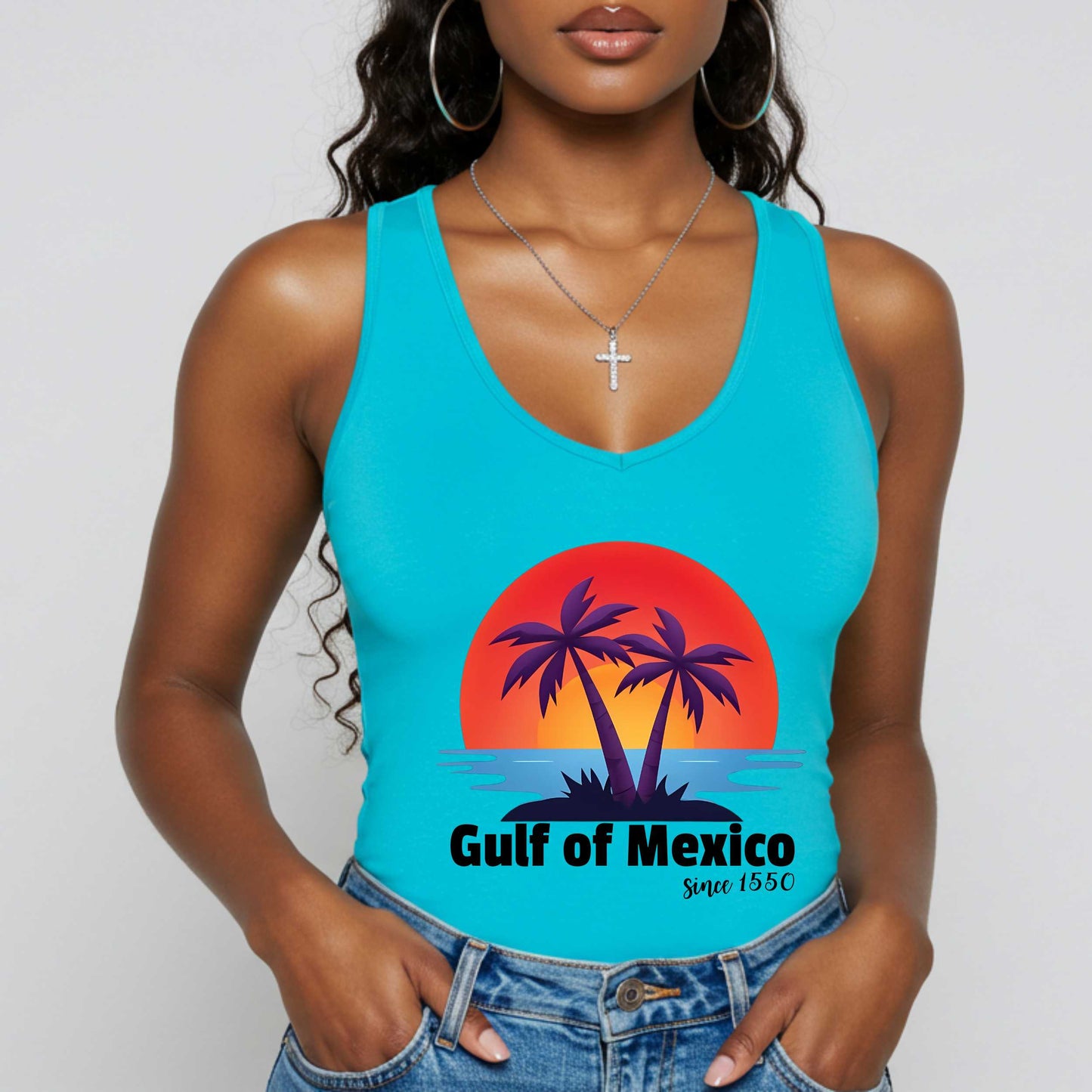 Funny sarcastic shirt, Gulf of Mexico Racerback Tank, Gulf of Mexico