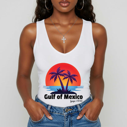 Funny sarcastic shirt, Gulf of Mexico Racerback Tank, Gulf of Mexico