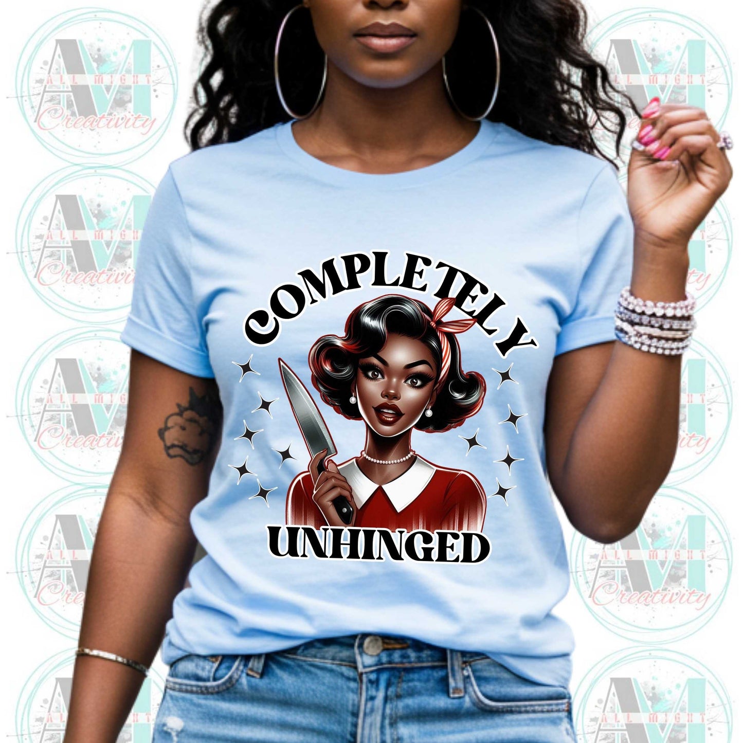 Completely Unhinged Unisex Softstyle T-Shirt, Funny Sarcastic Inappropriate Shirt