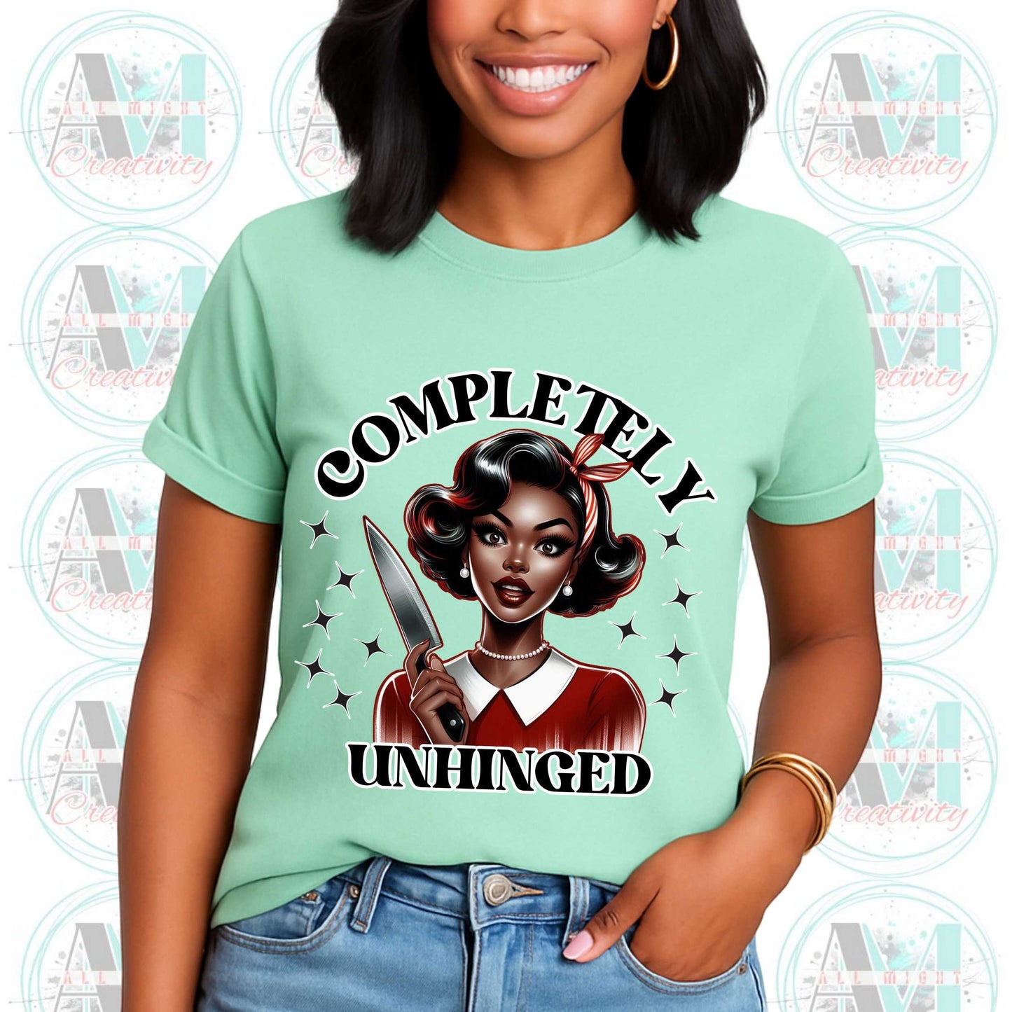 Completely Unhinged Unisex Softstyle T-Shirt, Funny Sarcastic Inappropriate Shirt