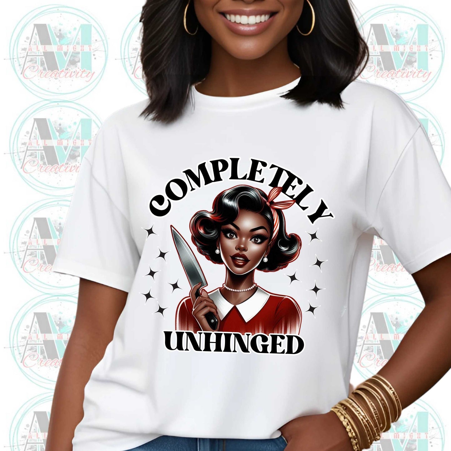 Completely Unhinged Unisex Softstyle T-Shirt, Funny Sarcastic Inappropriate Shirt
