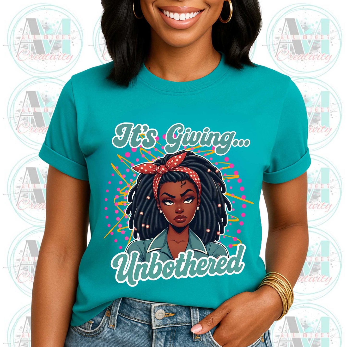 Funny Sarcastic, Unisex Softstyle T-Shirt: It's Giving Unbothered, Funny Retro Tee, Bold Sarcastic Shirt,  Zero Stress Queen Gift