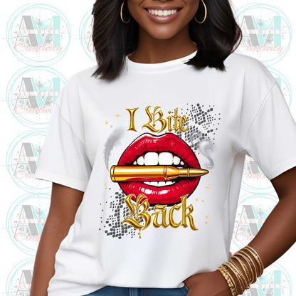 Funny Sarcastic, Bold Graphic Tee, I Bite Back, Edgy Joke Shirt