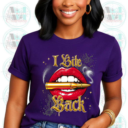 Funny Sarcastic, Bold Graphic Tee, I Bite Back, Edgy Joke Shirt
