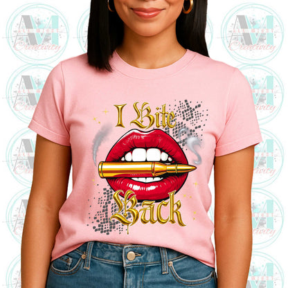 Funny Sarcastic, Bold Graphic Tee, I Bite Back, Edgy Joke Shirt