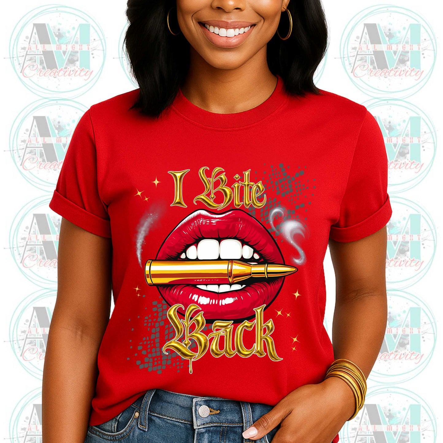 Funny Sarcastic, Bold Graphic Tee, I Bite Back, Edgy Joke Shirt