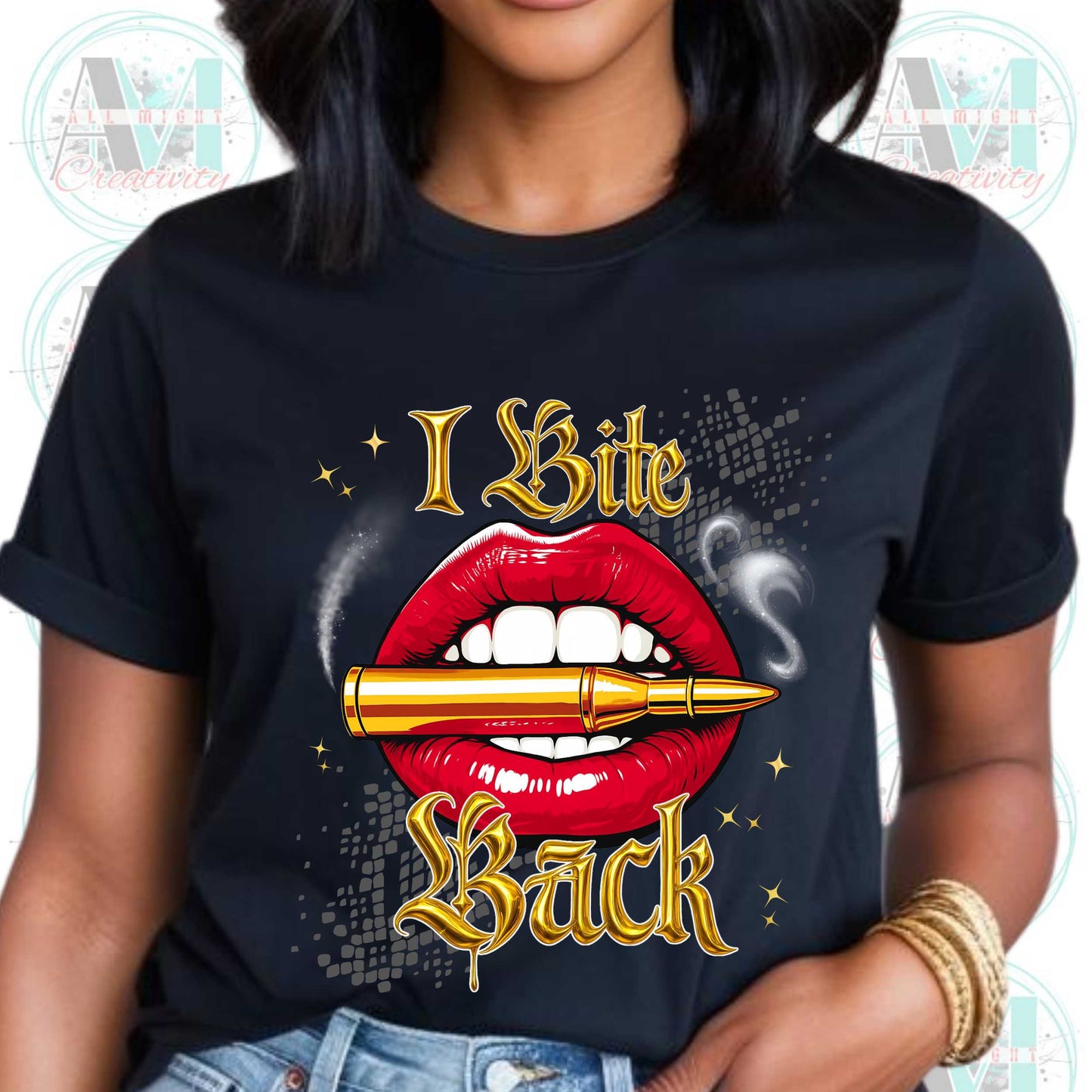 Funny Sarcastic, Bold Graphic Tee, I Bite Back, Edgy Joke Shirt