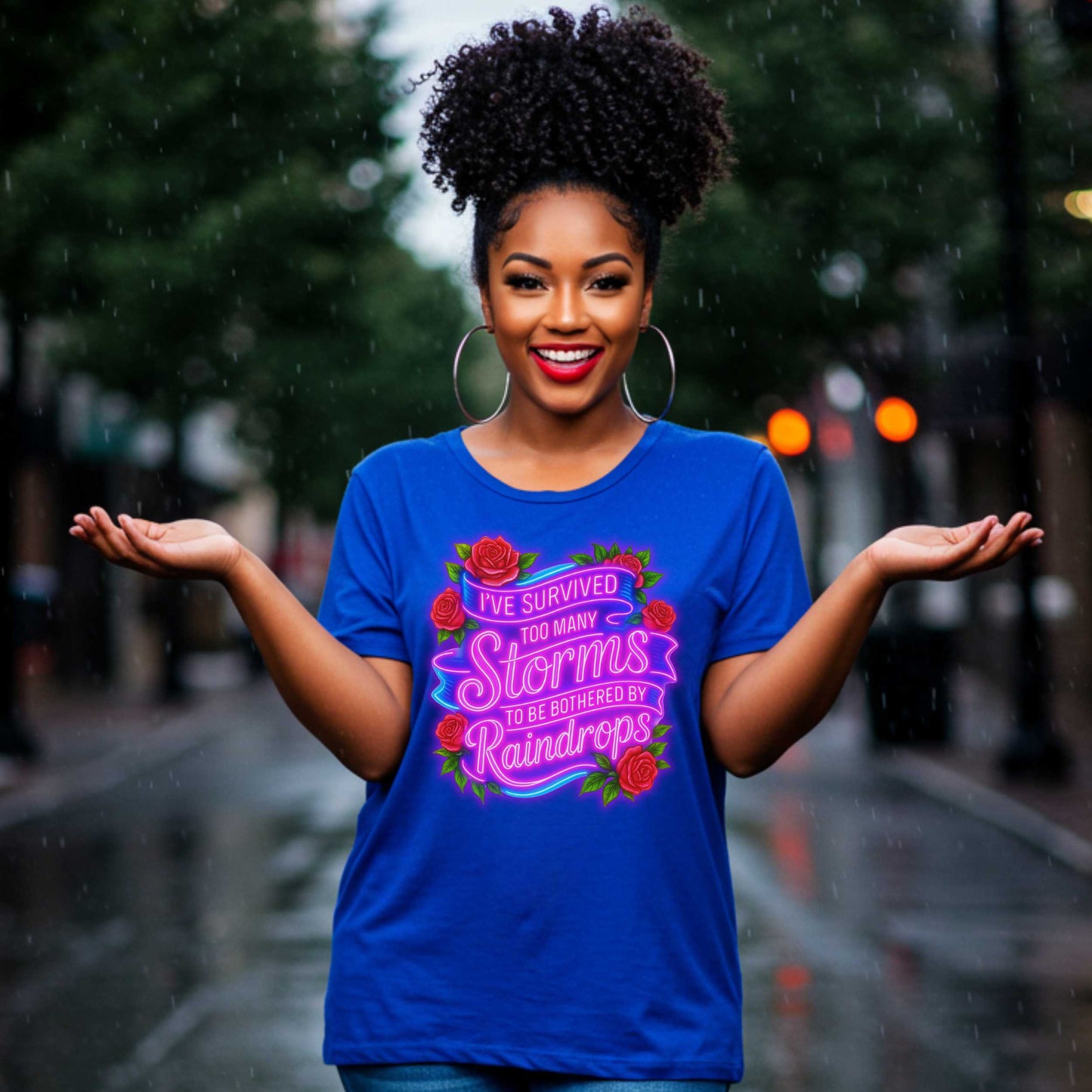 Christian Graphic Tee, I Survived Too Many Storms T-Shirt, Christian Streetwear Faith Shirt