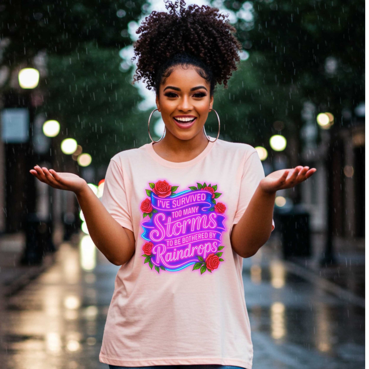 Christian Graphic Tee, I Survived Too Many Storms T-Shirt, Christian Streetwear Faith Shirt