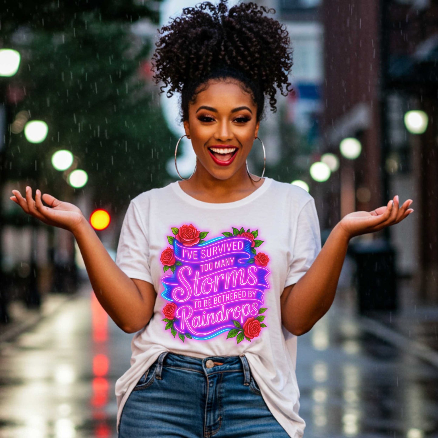 Christian Graphic Tee, I Survived Too Many Storms T-Shirt, Christian Streetwear Faith Shirt