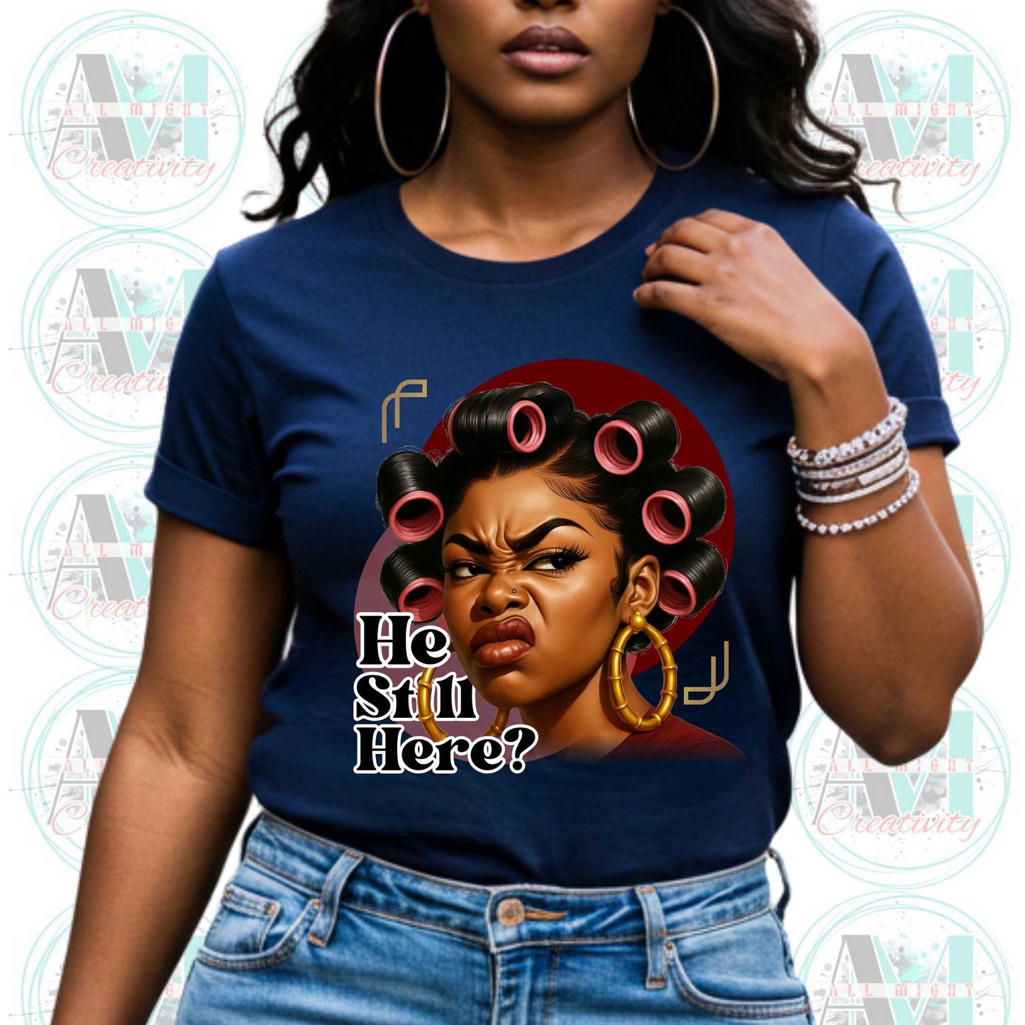 Subtle Anti-Trump T-Shirt, 'He Still Here', Funny Inappropriate Shirts that Go Hard