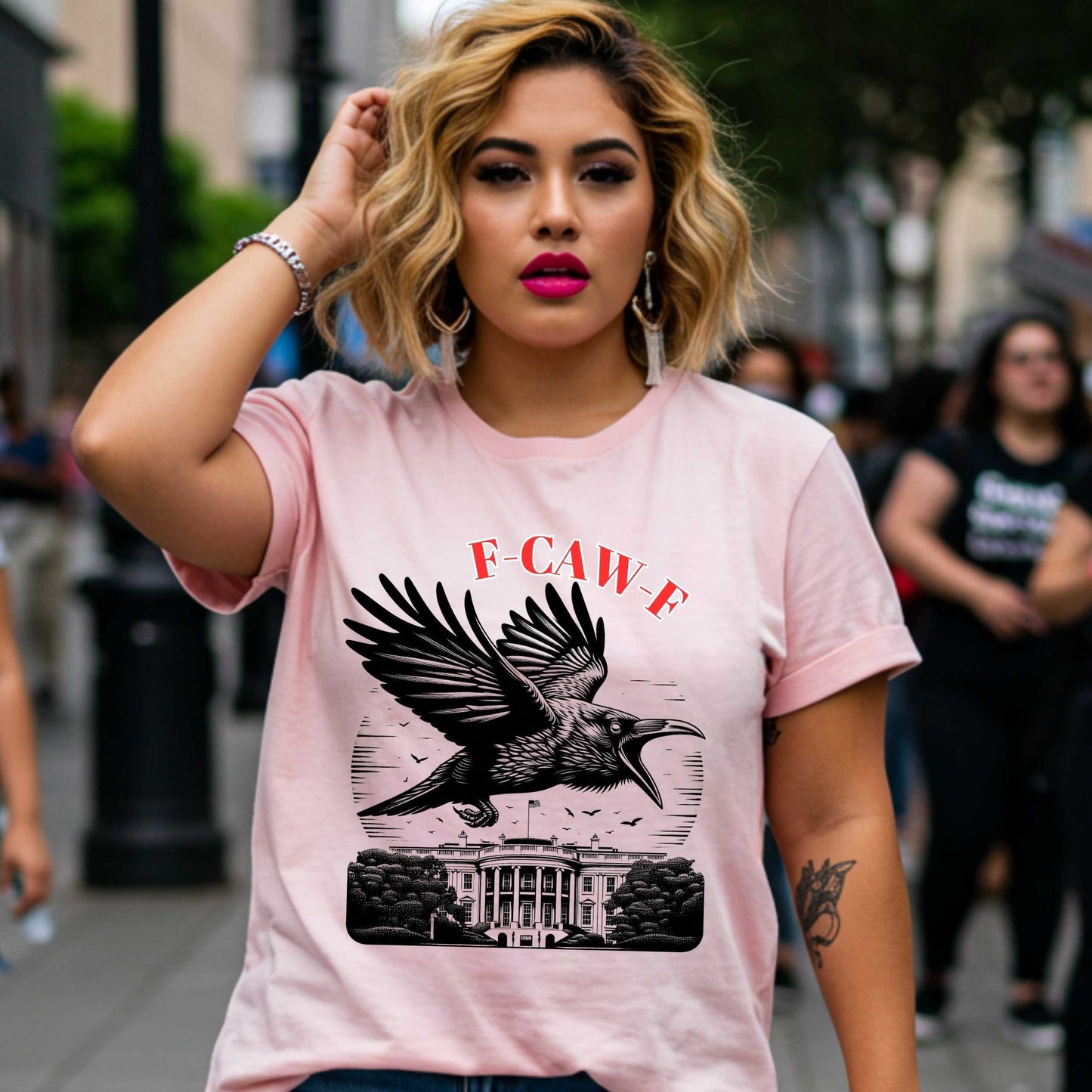 Funny Inappropriate Shirt - F Caw F - Sound it Out, Subtle Anti Trump Shirt