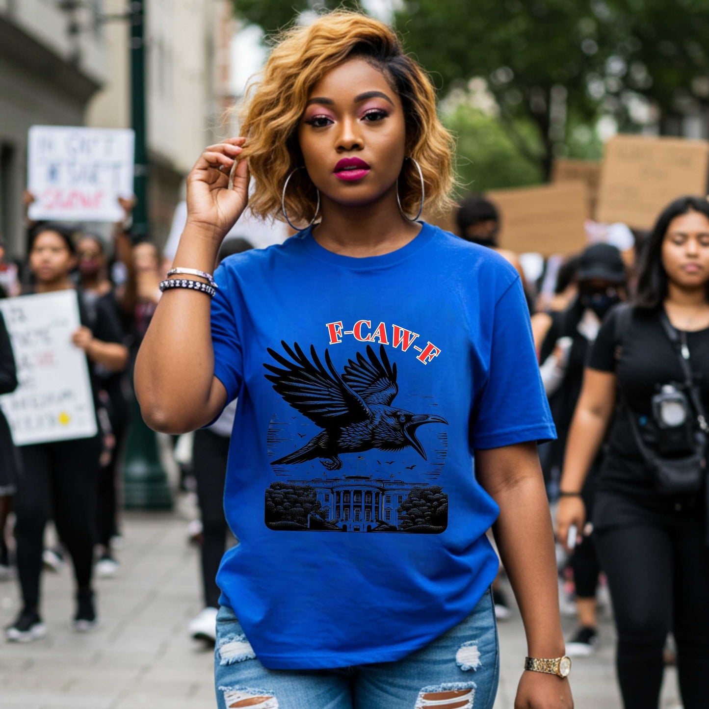 Funny Inappropriate Shirt - F Caw F - Sound it Out, Subtle Anti Trump Shirt