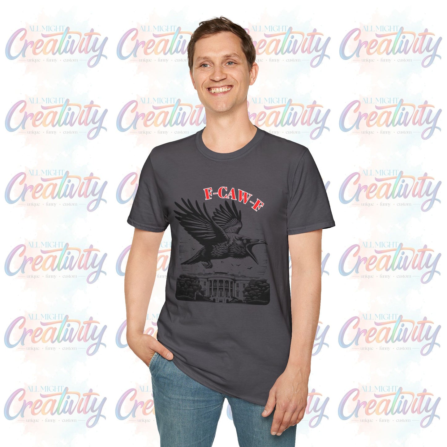 Funny Inappropriate Shirt - F Caw F - Sound it Out, Subtle Anti Trump Shirt
