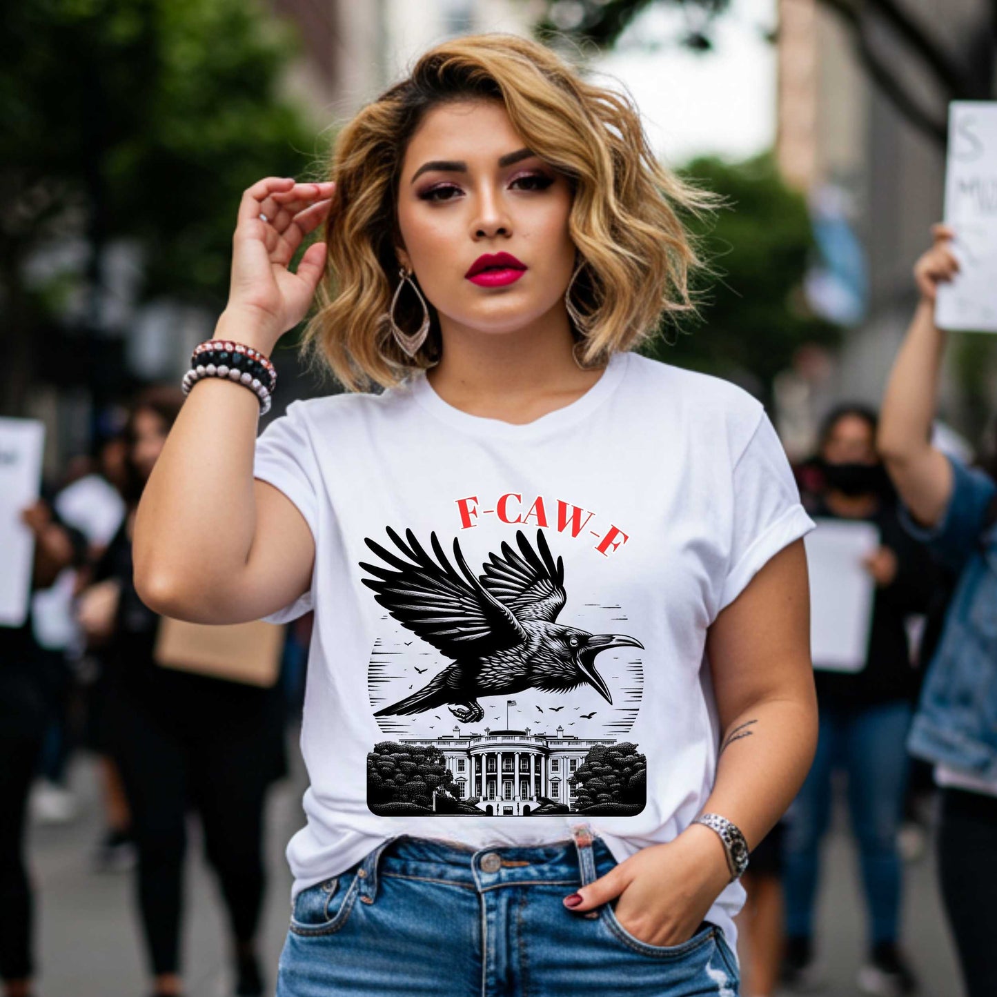 Funny Inappropriate Shirt - F Caw F - Sound it Out, Subtle Anti Trump Shirt