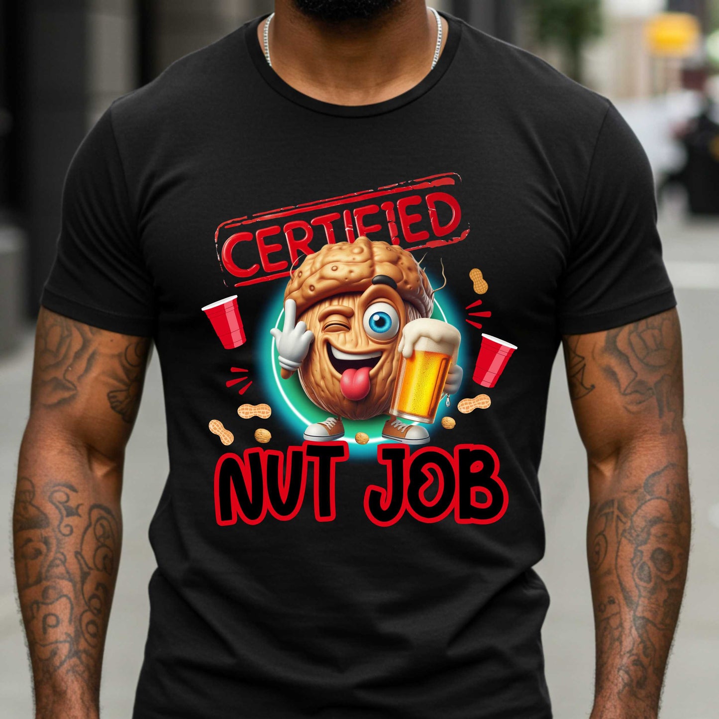 Funny Trending Certified Nut Job Unisex Softstyle T-Shirt, Unhinged Humor Top