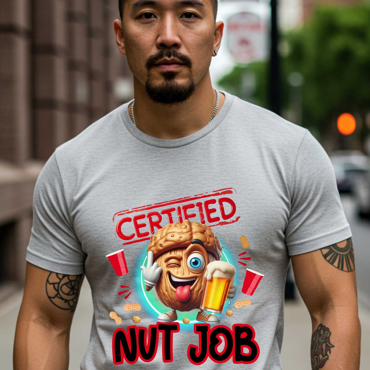Funny Trending Certified Nut Job Unisex Softstyle T-Shirt, Unhinged Humor Top