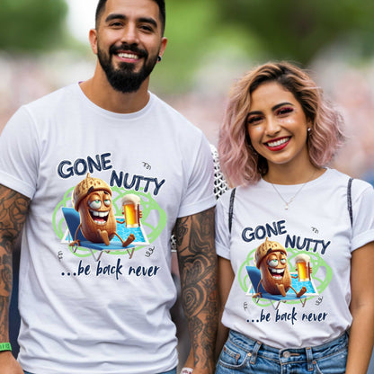 Trendy Graphic Tee, Funny Gone Nutty T-Shirt, Unisex Top