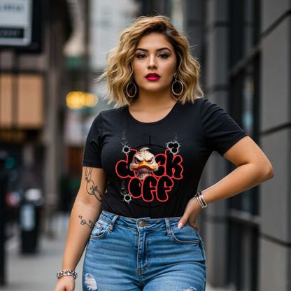 Funny Duck Off Unisex Softstyle T-Shirt - Sarcastic Graphic Tee, Grumpy Duck Tee