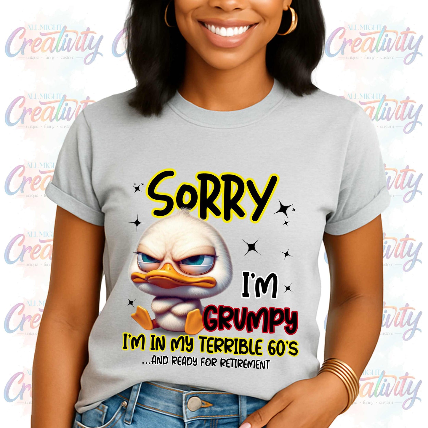 Grumpy Duck Retirement Unisex Softstyle T-Shirt, 60th Birthday Tee, Funny Retirement Party Gift