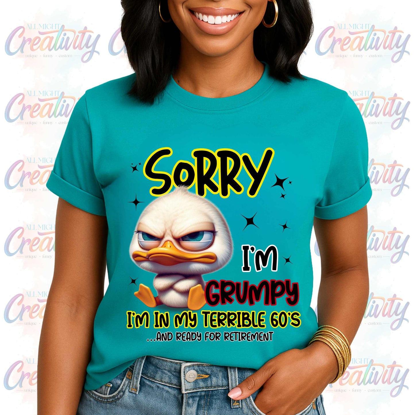 Grumpy Duck Retirement Unisex Softstyle T-Shirt, 60th Birthday Tee, Funny Retirement Party Gift