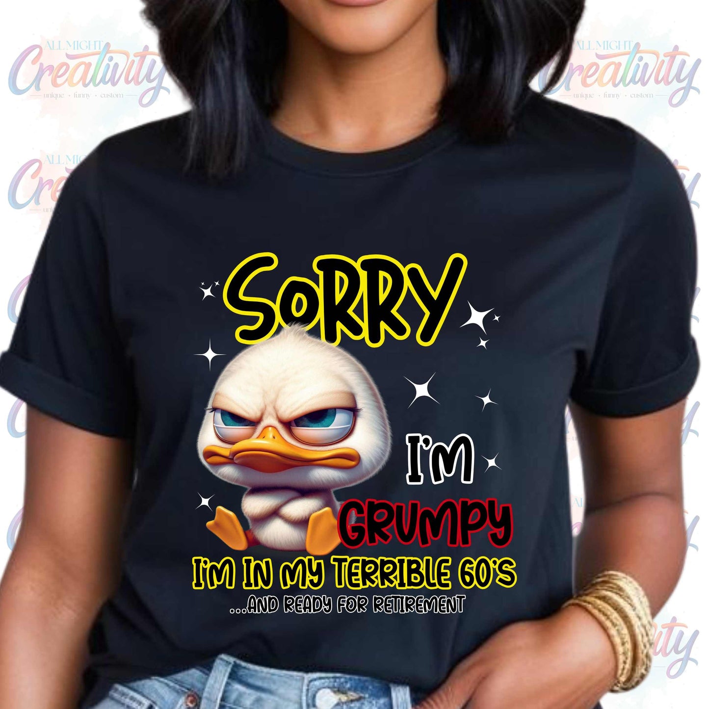 Grumpy Duck Retirement Unisex Softstyle T-Shirt, 60th Birthday Tee, Funny Retirement Party Gift