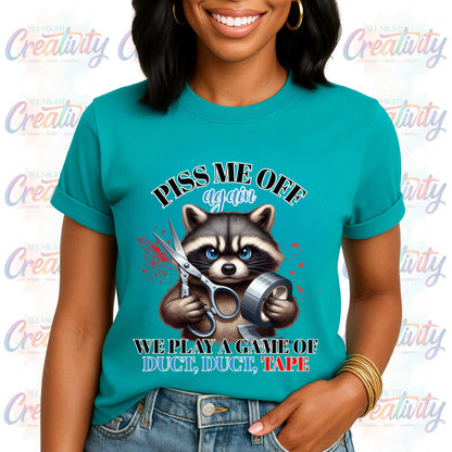 Funny Sarcastic Duct Duct Tape Tee, Inappropriate Unhinged Trending Unisex T-Shirt