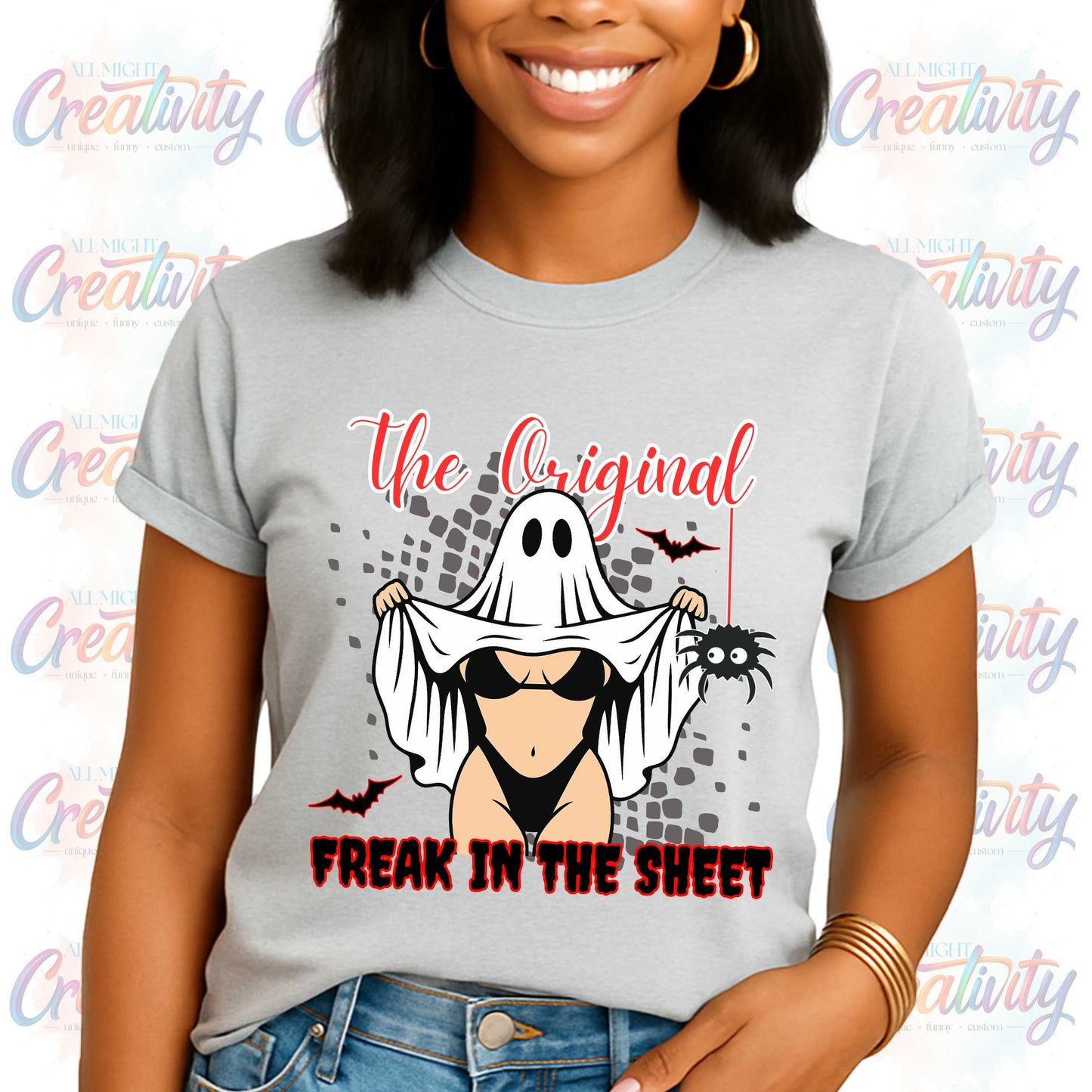 Sexual Humor Halloween Shirt Freak in the Sheet Tee, Inappropriate Summerween Shirt