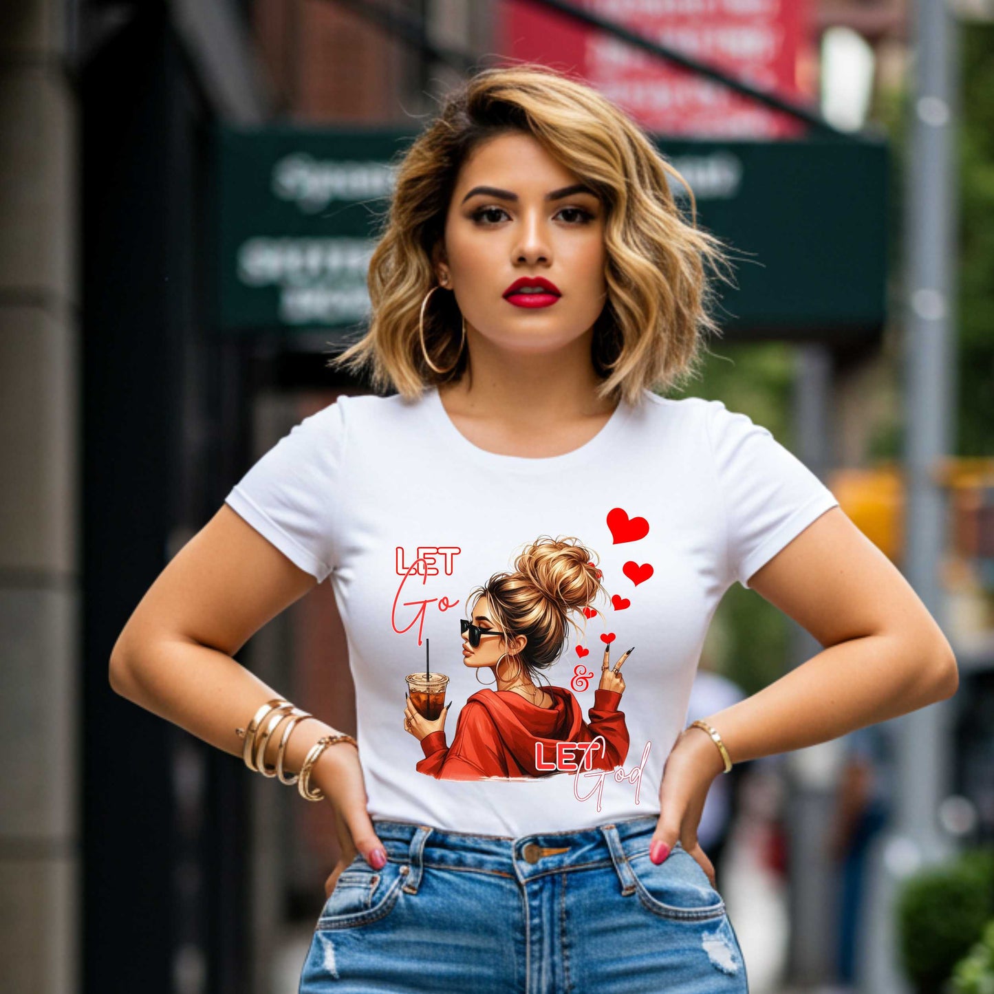 Let Them, Faith-Inspired Christian T-Shirt for Women, Let Go & Let God Graphic Tee