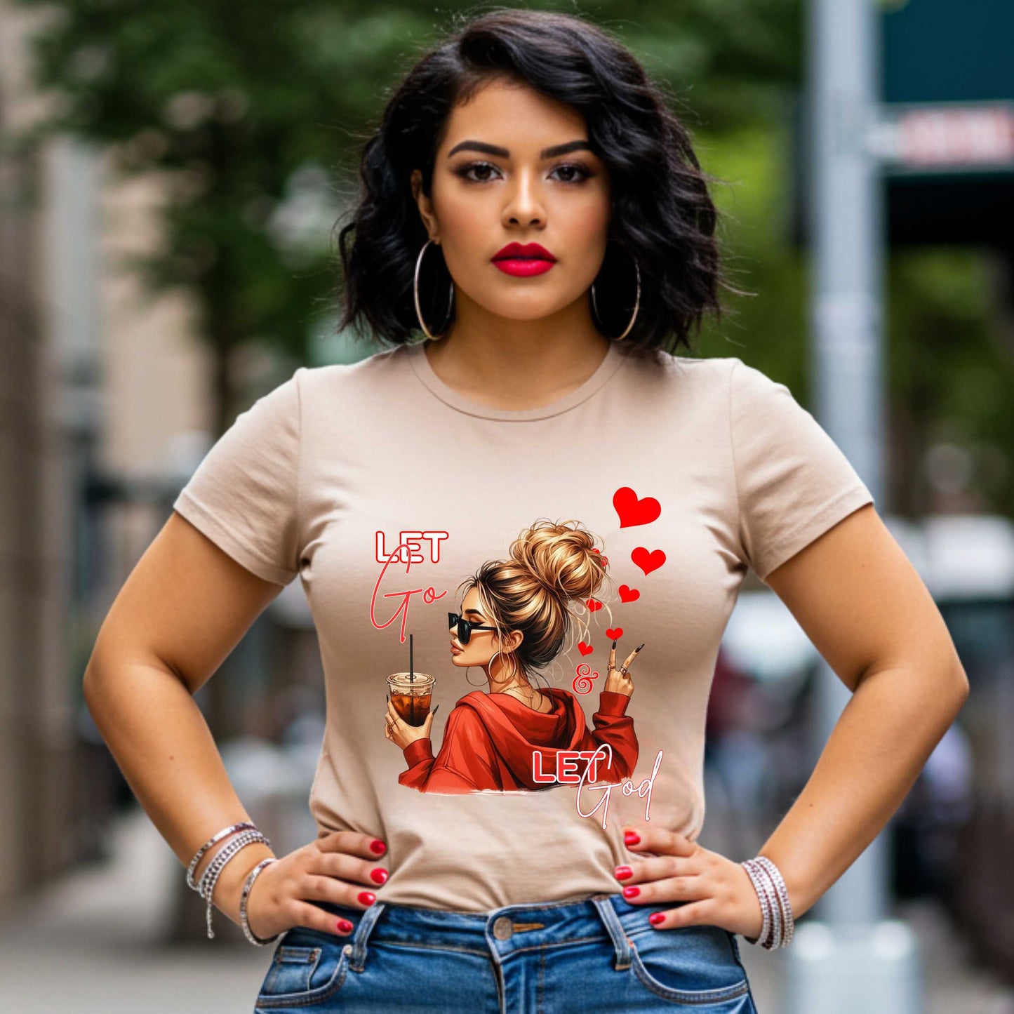 Let Them, Faith-Inspired Christian T-Shirt for Women, Let Go & Let God Graphic Tee