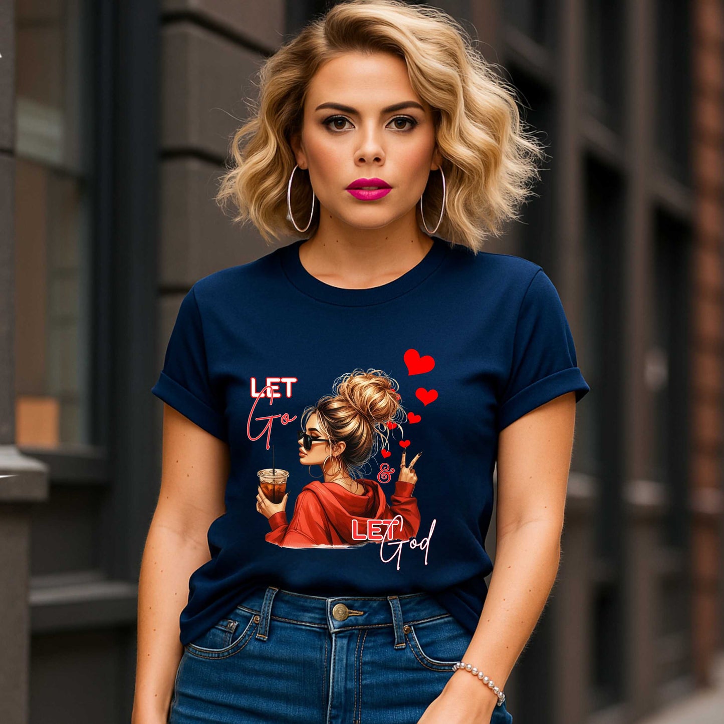 Let Them, Faith-Inspired Christian T-Shirt for Women, Let Go & Let God Graphic Tee