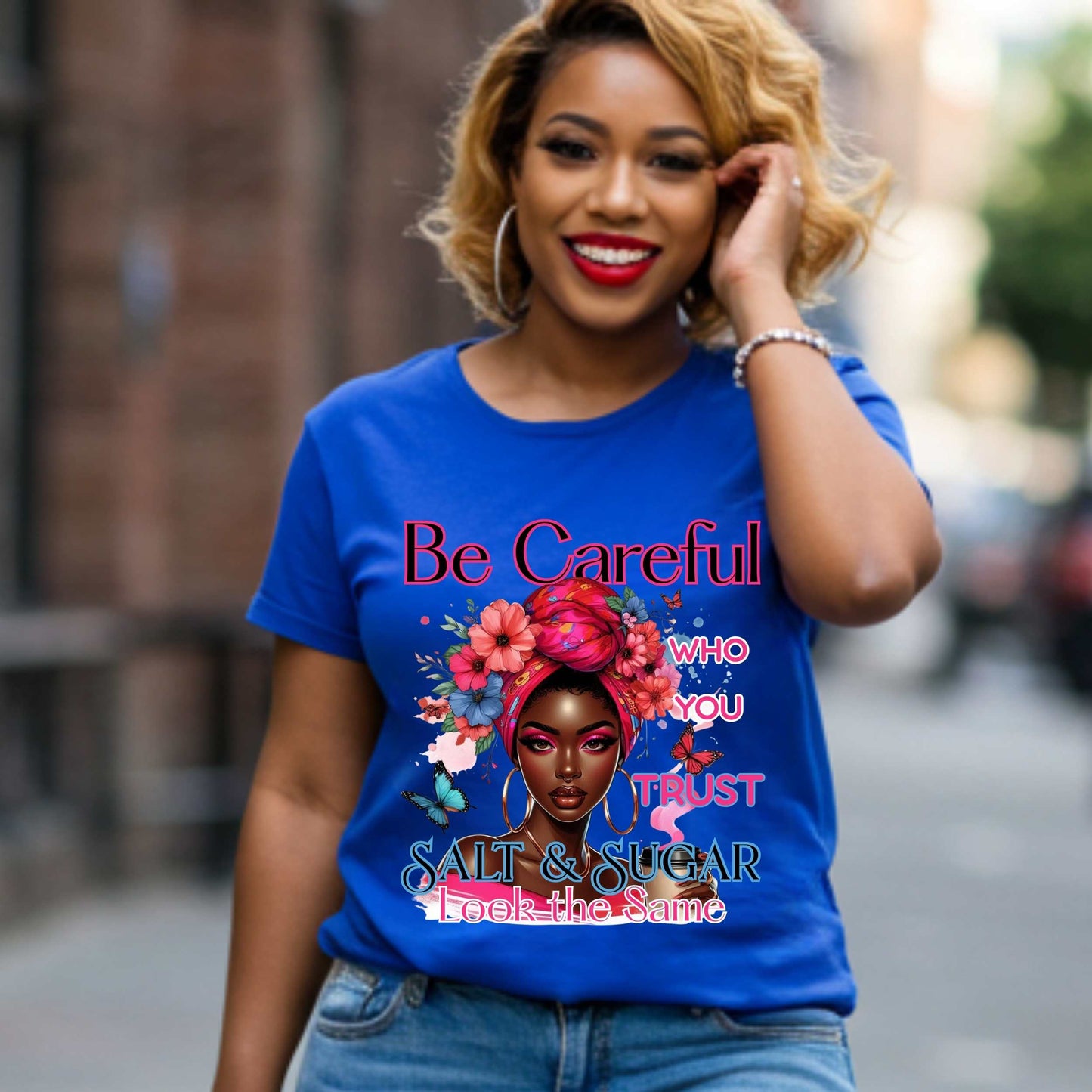Positive Vibe Only, Be Careful Who You Trust Shirt, Motivational Quote Graphic Tee