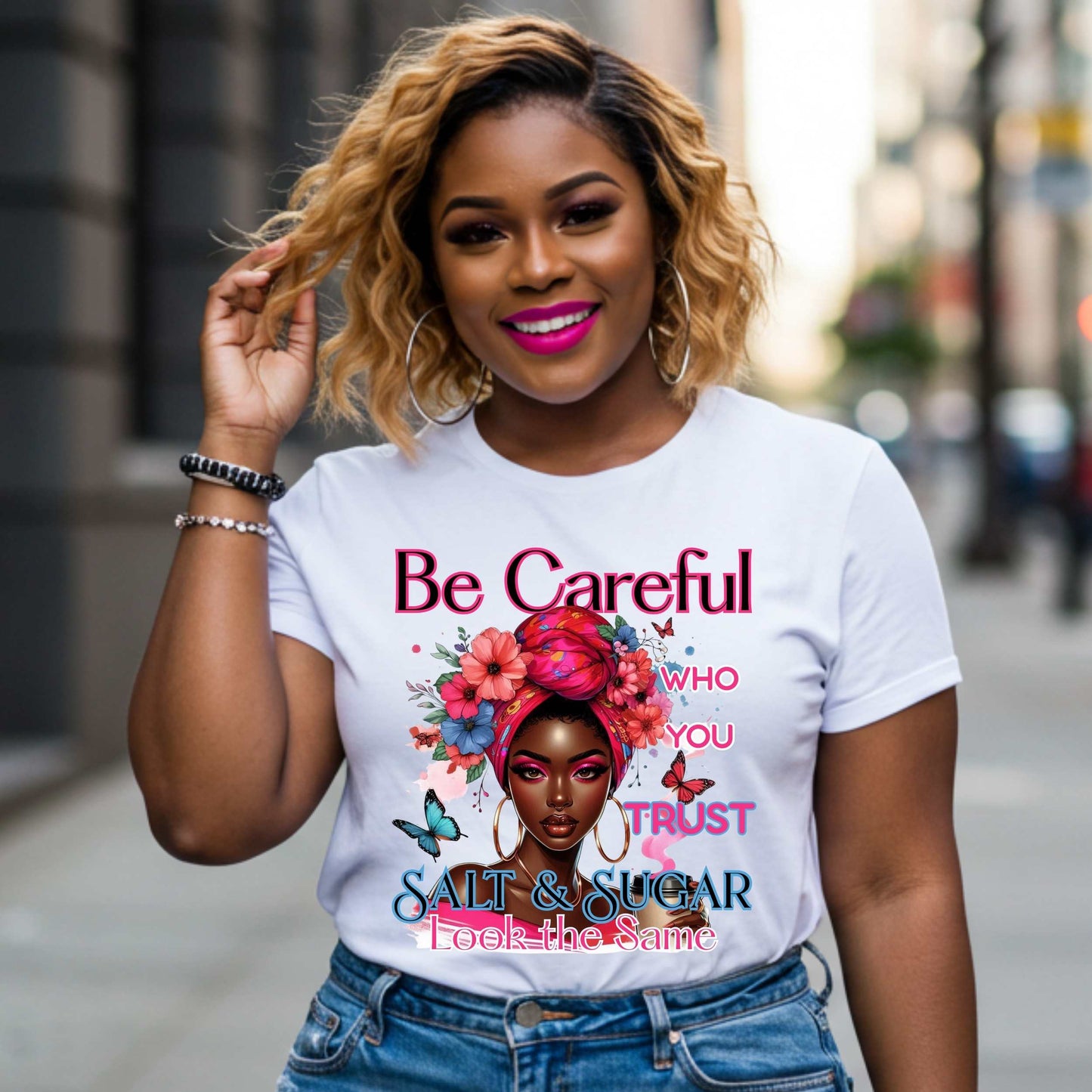 Positive Vibe Only, Be Careful Who You Trust Shirt, Motivational Quote Graphic Tee
