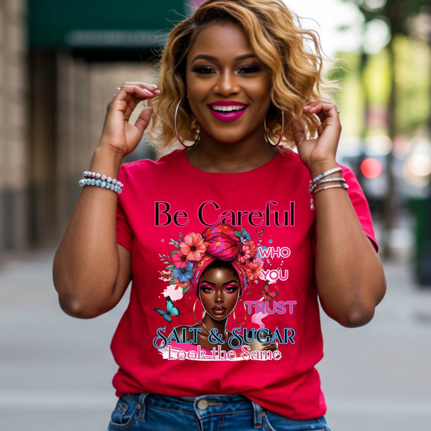 Positive Vibe Only, Be Careful Who You Trust Shirt, Motivational Quote Graphic Tee
