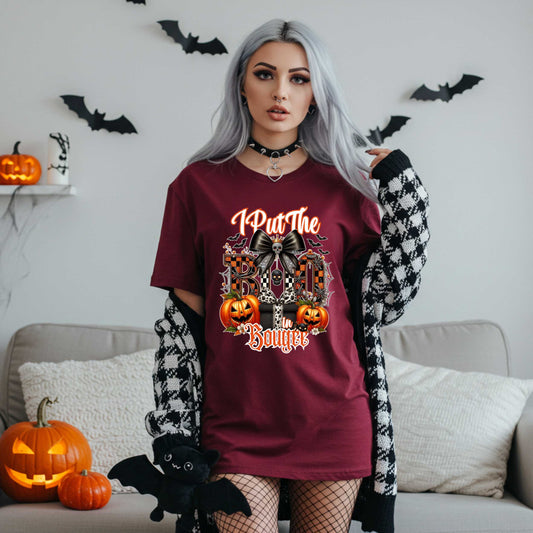 Funny Boujee Halloween Shirt, I Put the Boo in Boujee, Spooky Season Tee