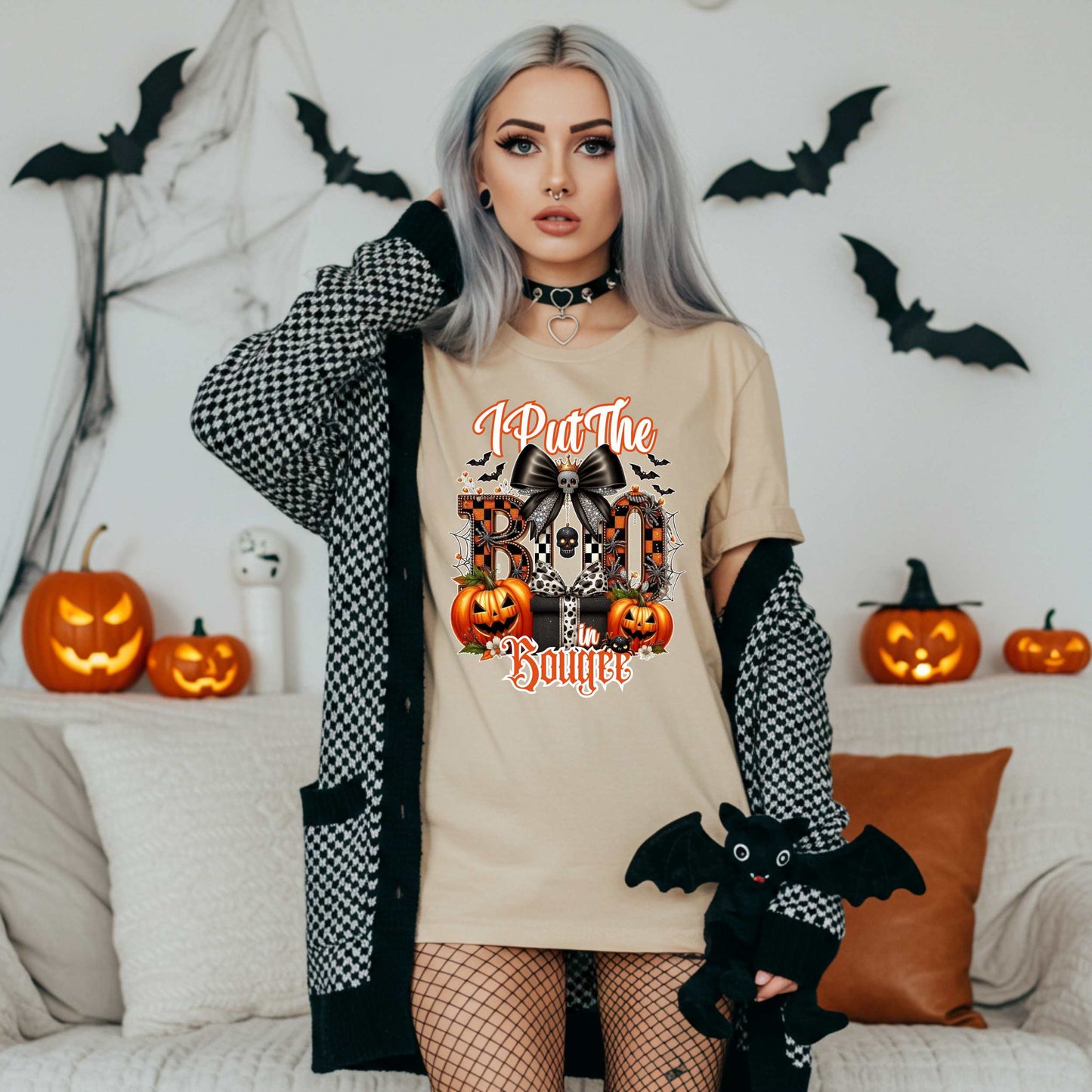 Funny Boujee Halloween Shirt, I Put the Boo in Boujee, Spooky Season Tee