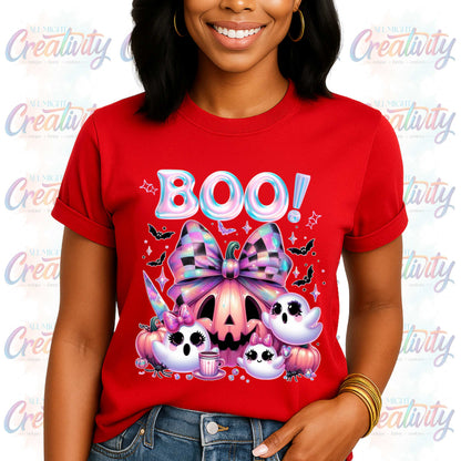 Halloween Boo Kawaii Ghosts, Funny Fall Shirt for Trick or Treat Queens